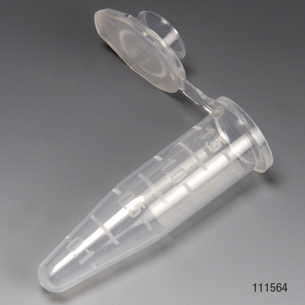 Globe Scientific Microcentrifuge Tube, 1.5mL, PP, Attached Snap Cap, Graduated, Natural, Certified: Rnase, Dnase and Pyrogen Free, 500/Stand Up Zip Lock Bag Microcentrifuge Tube; Microtube; Eppendorf Tube; Micro CT; 1.5mL; Centrifuge Tube; Natural;